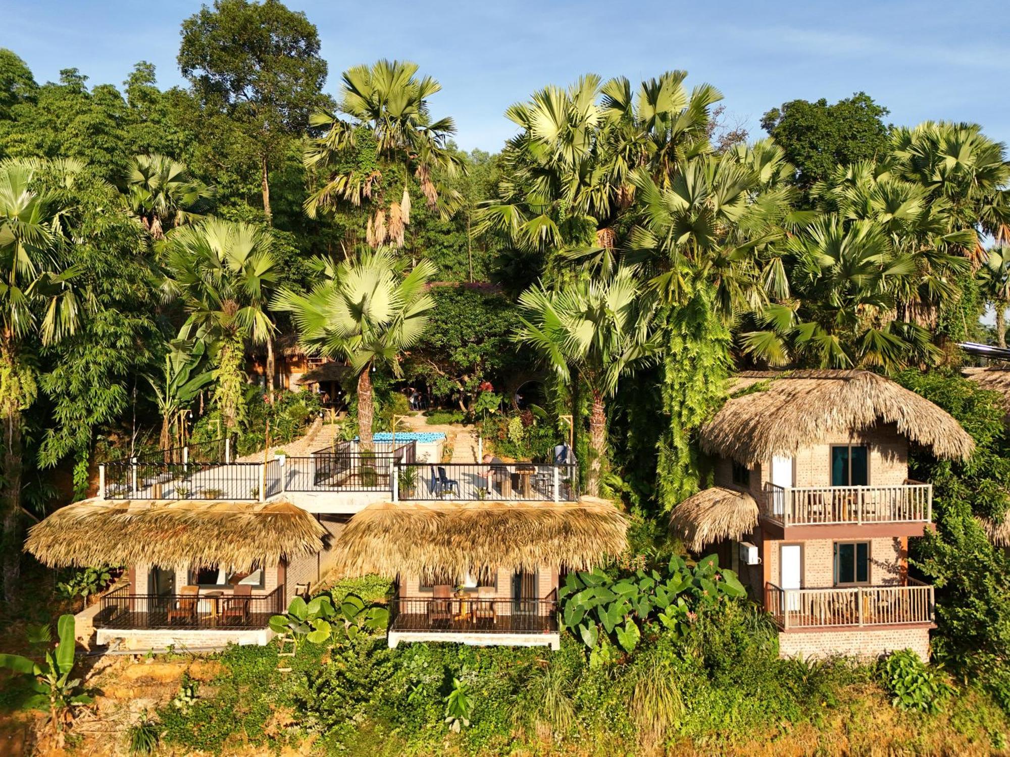 Vu Linh Palm House Homestay - Bungalow Yen Bai Eksteriør billede